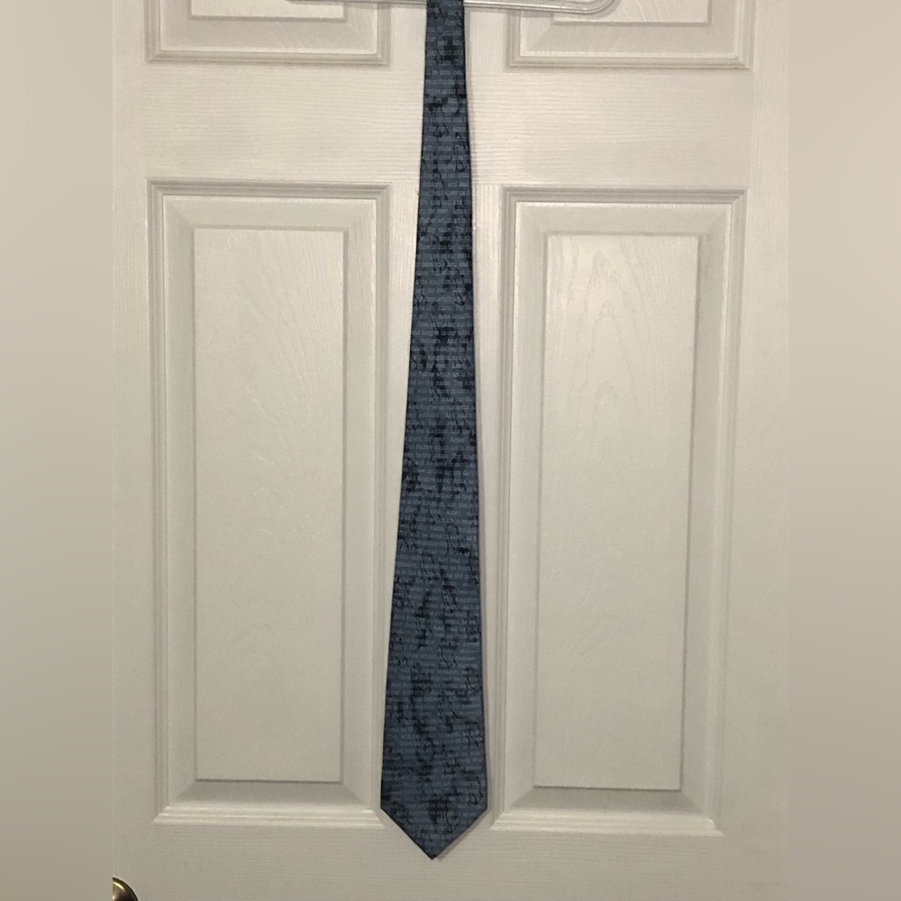 Free Man men’s neck tie blue/ silver OS
